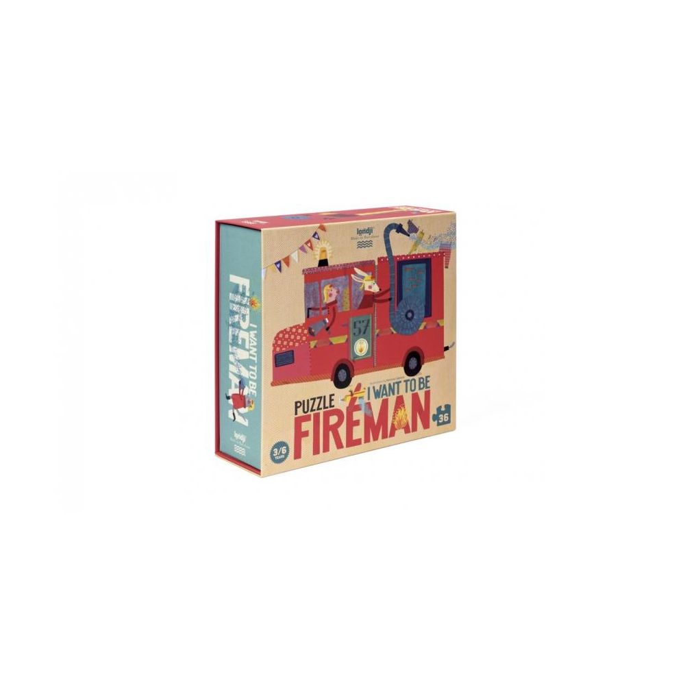 Puzzle I want to be Fireman Londji  Produits