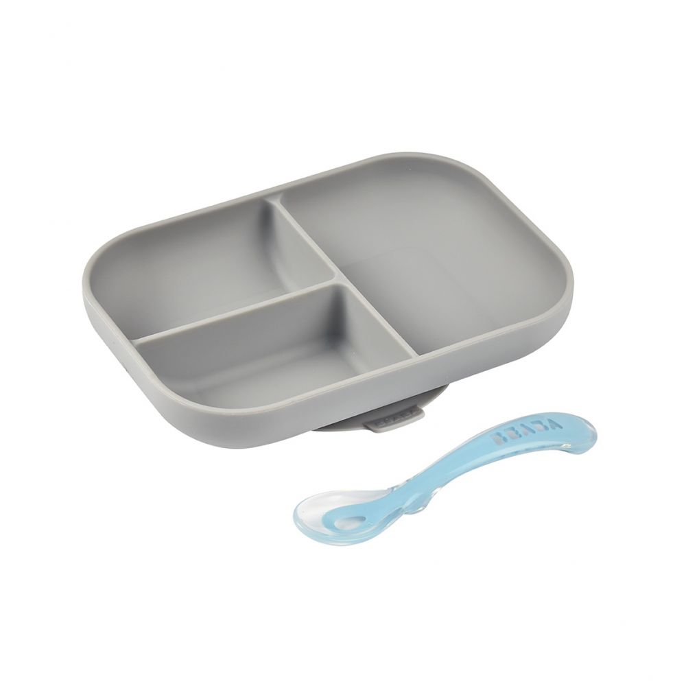 Set repas silicone gris Béaba  Produits