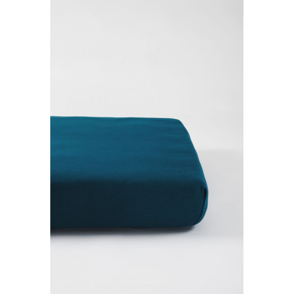 Drap housse coton bio bleu 60x120cm pour lit bébé  Produits