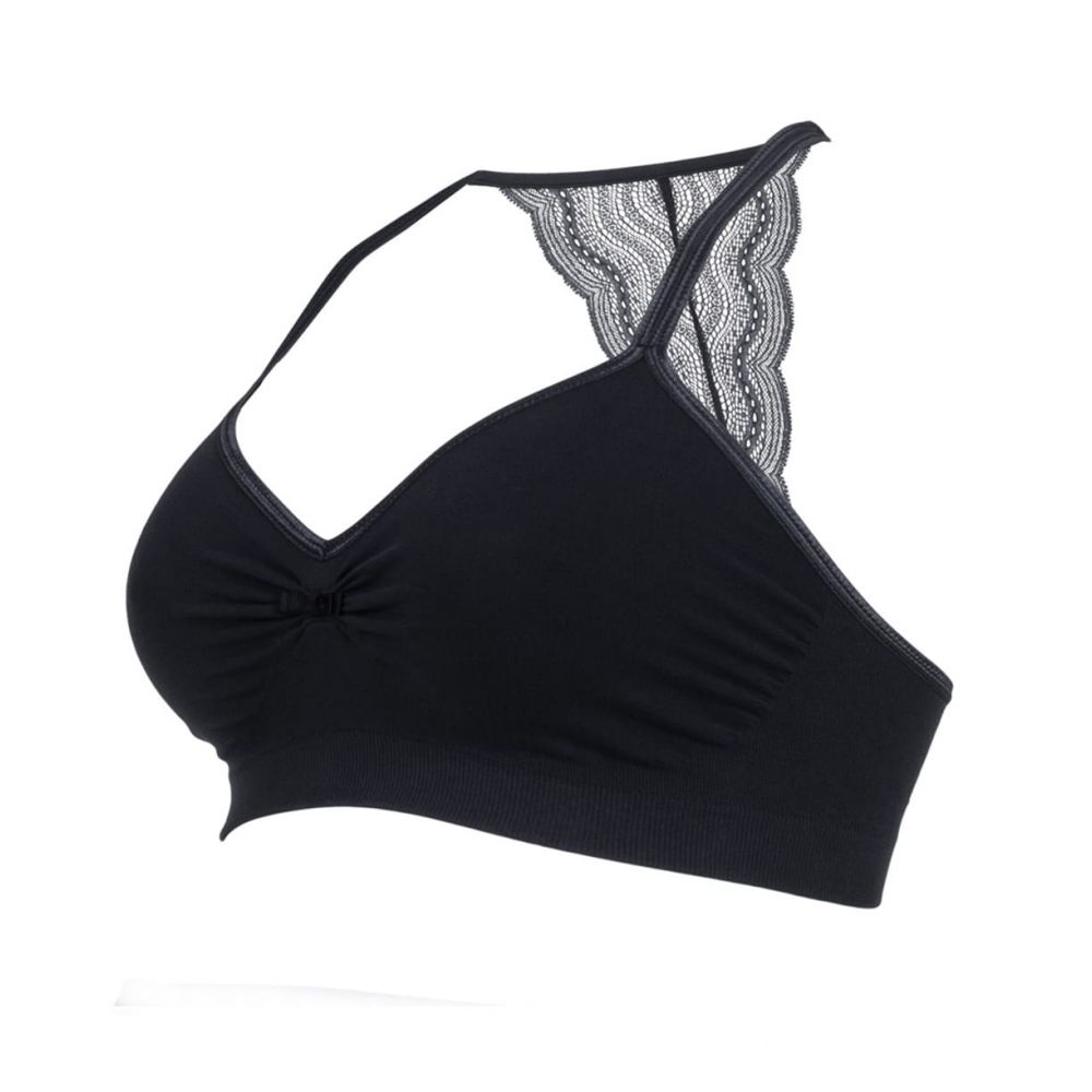 Brassière de grossesse et d'allaitement Serenity noir Cache coeur  Produits