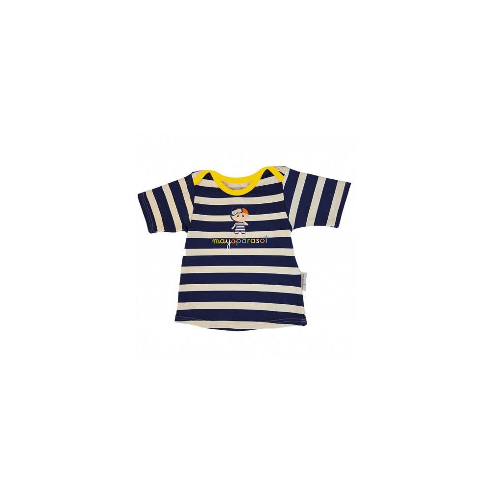 Tee shirt Marinou jaune bébé marinière manche courtes Mayoparasol  Produits
