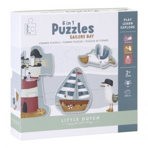 6 in 1 Puzzles de Formes Sailors Bay Little dutch  Produits