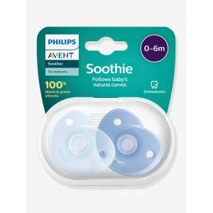 Lot de 2 sucettes nouveau-né Soothie bleu clair + bleu Philips AVENT  Produits