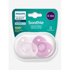 Lot de 2 sucettes nouveau-né rose pâle + rose framboise Philips AVENT Soothie  Produits