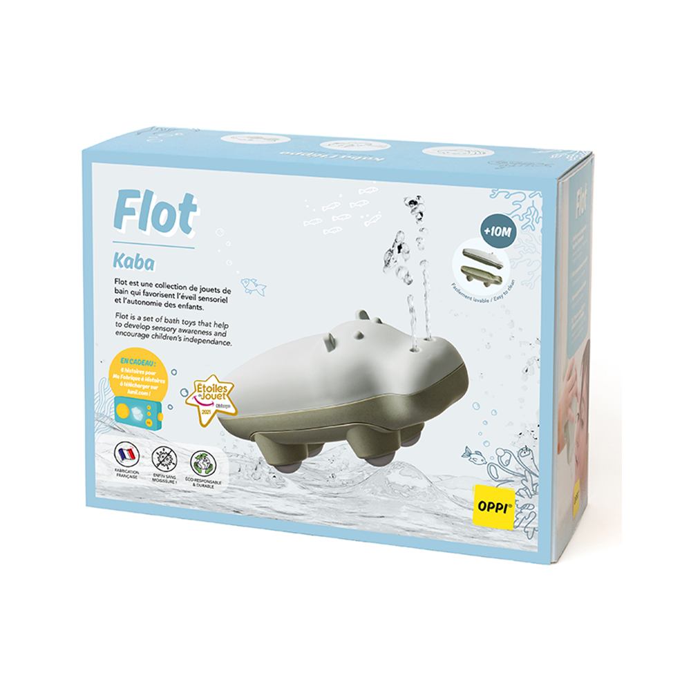 Jouet de bain - Kaba l'hippo - Gamme Flot - Oppi  Produits