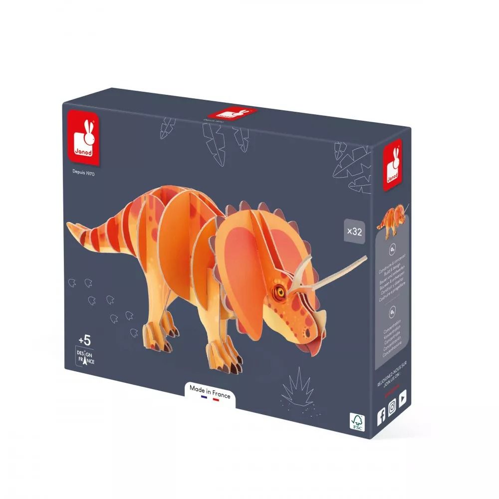 Puzzle en volume le Tricératops Janod  Produits