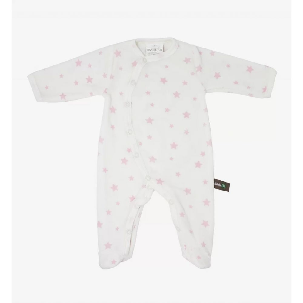 Pyjama bébé en Coton Bio imprimé étoiles rose Kadolis  Produits