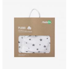 Pyjama bébé en Coton Bio imprimé étoiles gris Kadolis  Produits