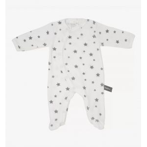 Pyjama bébé en Coton Bio imprimé étoiles gris Kadolis  Produits