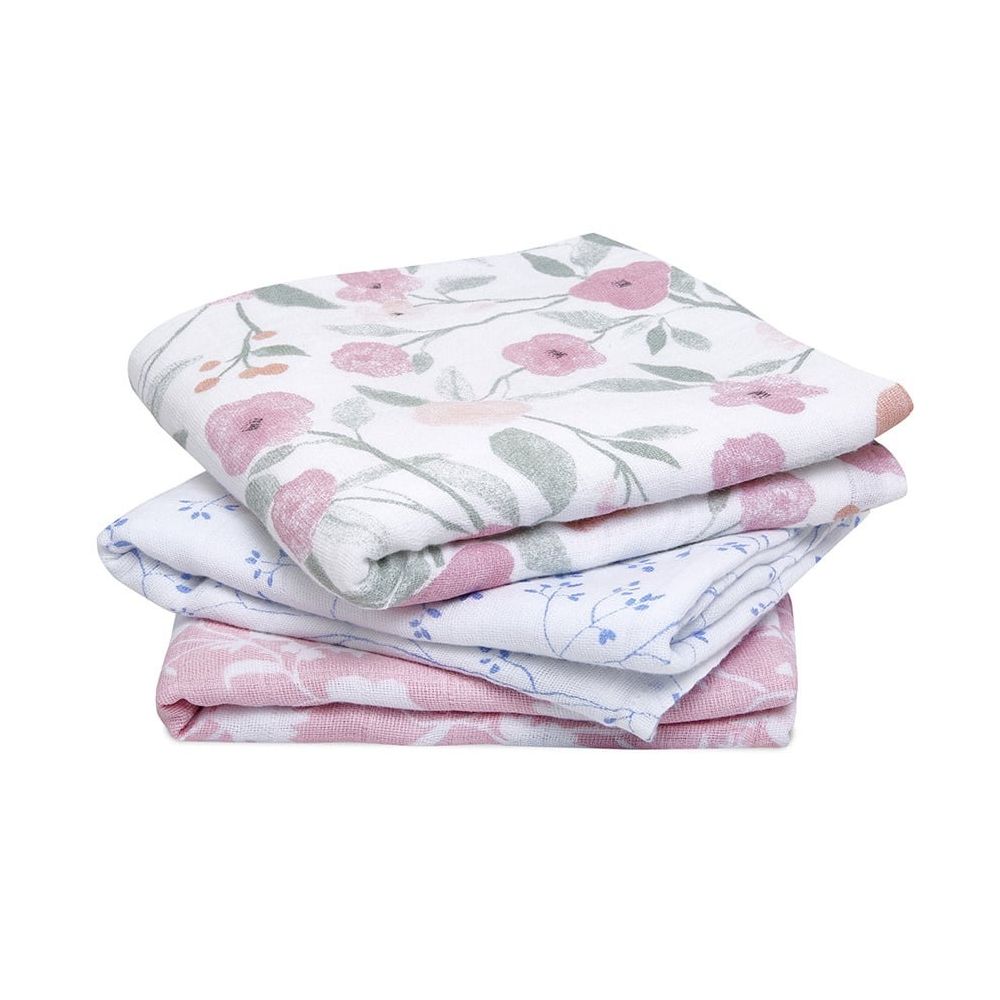 Lot de 3 musy-langes en mousseline de coton Ma Fleur - Aden Anais  Produits