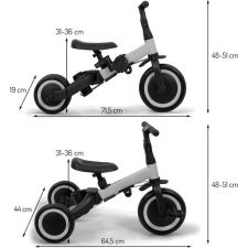 Vélo enfant 4 en 1 avec barre de poussée Gio gris Billy  Produits