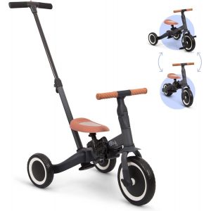 Vélo enfant 4 en 1 avec barre de poussée Gio gris Billy  Produits