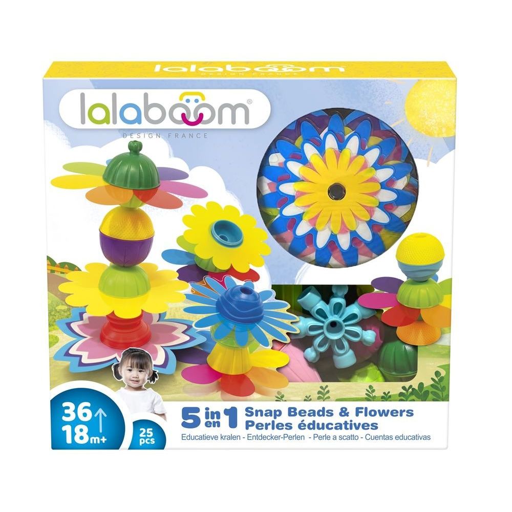 Jeu d'éveil Set créatif Fleurs et perles éducatives 25 pièces Lalaboom  Produits