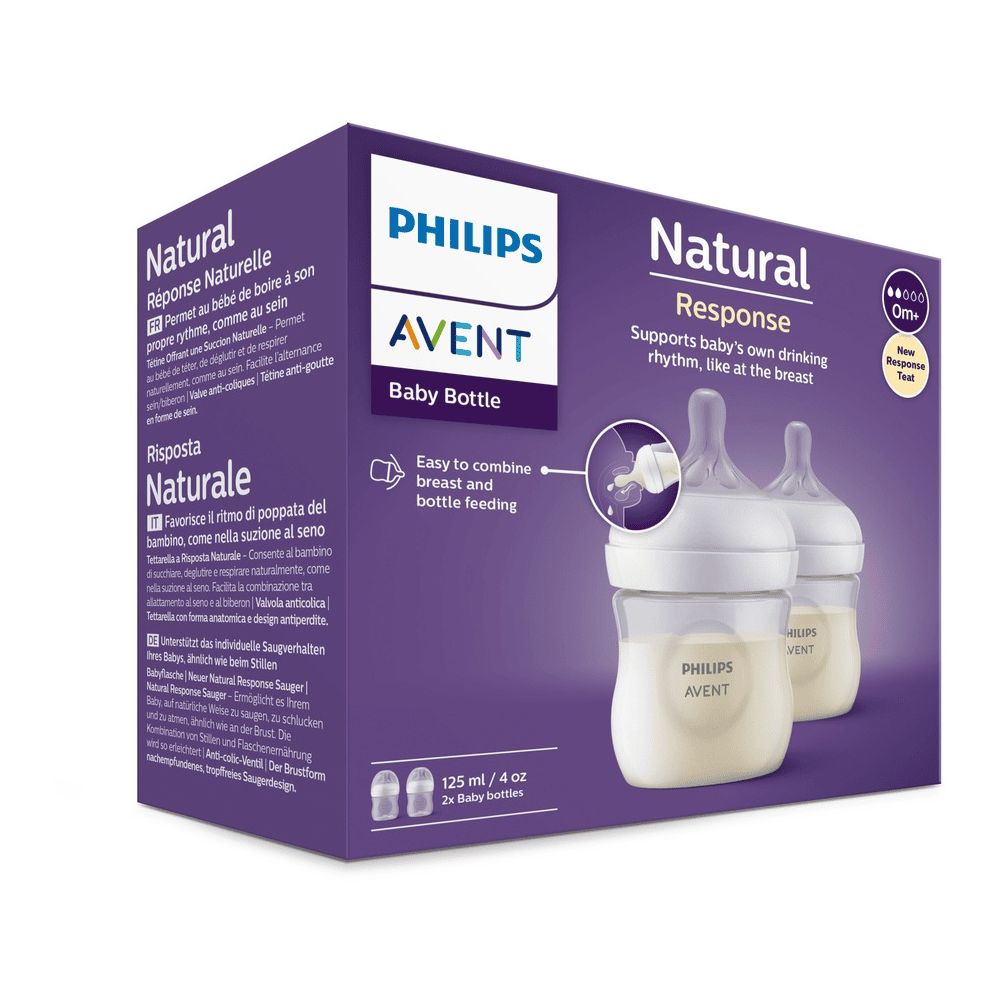 Biberon Natural Response 3.0 125 ml lot de 2 - Avent Philips  Produits