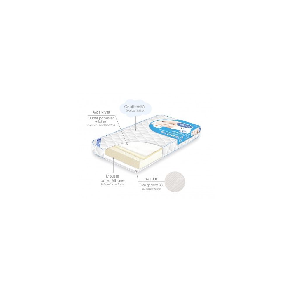 Matelas Climatisé+ 60x120x12 - Ptit Lit  Produits