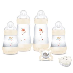 Kit biberon naissance biberon+sucette+boite doseur - MAM  Produits