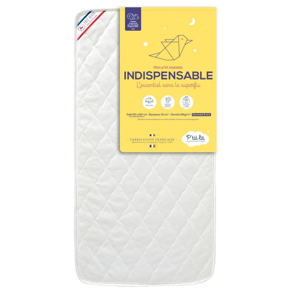 Matelas bébé Indispensable 60x120cm - PTIT LIT  Produits