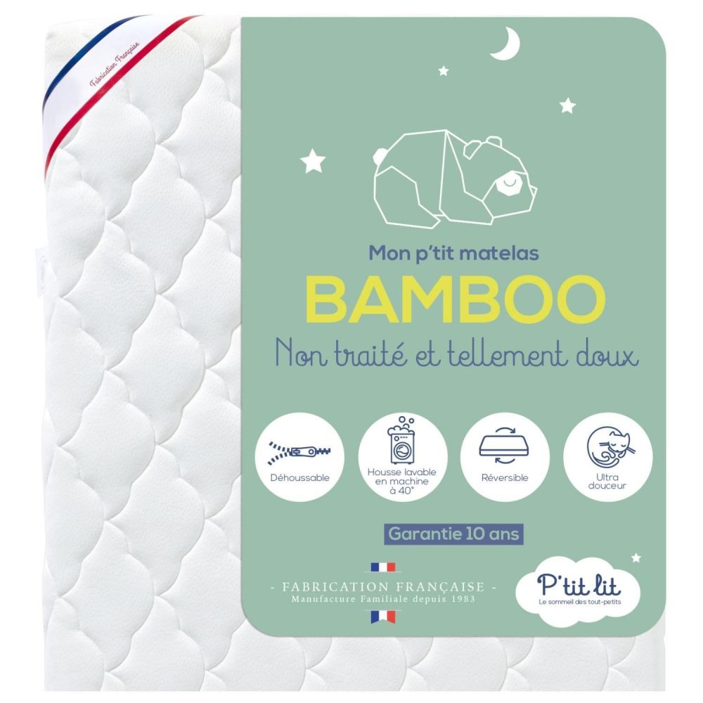 Matelas bébé Bambou 60 x 120cm - PtitLit  Produits