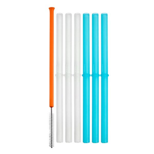 6 pailles réutilisables et une brosse de nettoyage Boon Produits