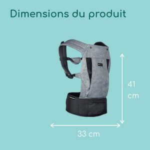 Porte bébé physiologique gris Physionest Bébé Confort Produits