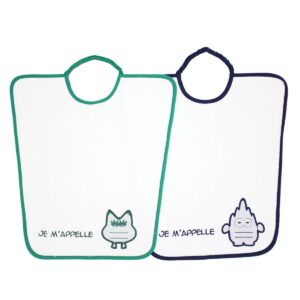 Lot de 2 bavoirs maternelle Je m'appelle Produits