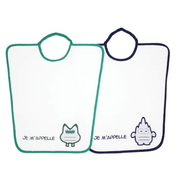 Lot de 2 bavoirs maternelle Je m'appelle Produits