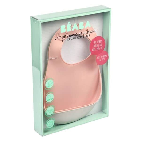Lot de 2 bavoirs en silicone Béaba Produits