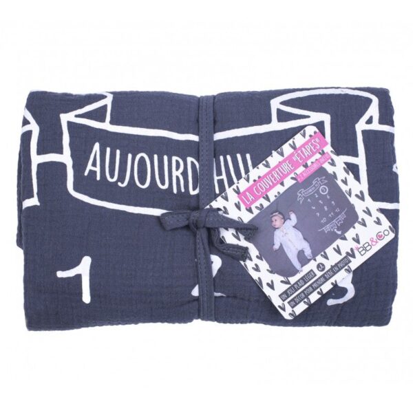 Couverture décor pour photos + 2 accessoires gris/blanc BBandCo Produits