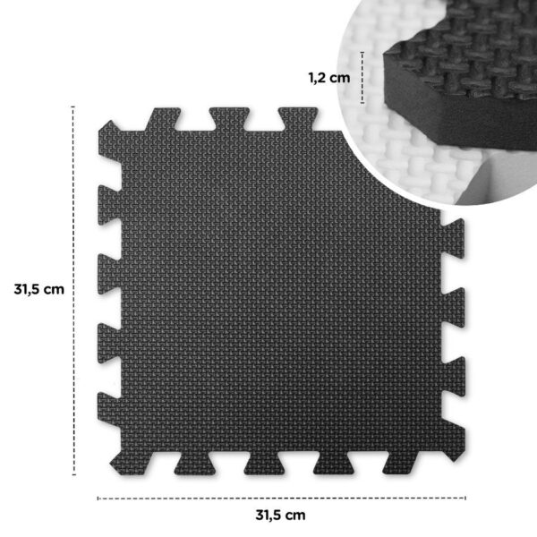 Tapis puzzle enfant Luno mousse noir Kinderkraft Produits