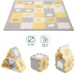 Tapis puzzle shape enfant Luno mousse jaune - Kinderkraft Produits