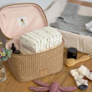 Vanity Pour Bébé Nomade Points Curry - Lassig Produits
