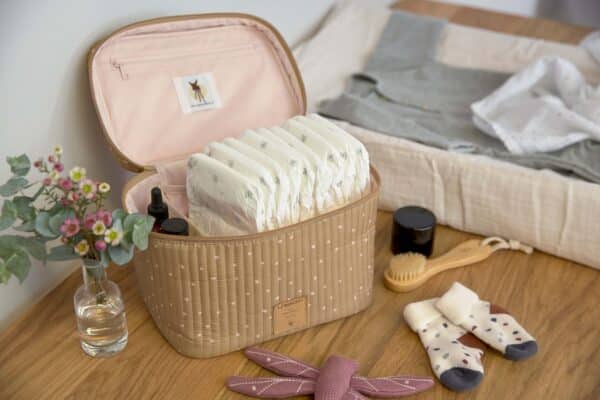 Vanity Pour Bébé Nomade Points Curry - Lassig Produits