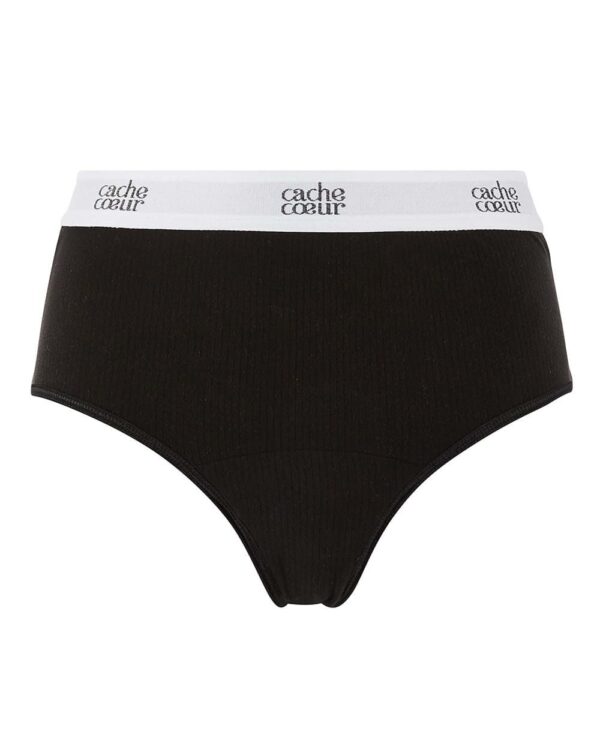 Culotte Post-Partum absorbante Bodyguard noire Cache coeur Produits