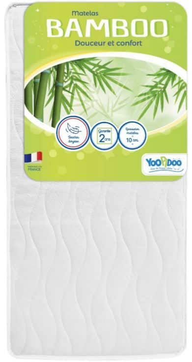 Matelas bébé Bamboo 60x120x10cm Yoopidoo Produits