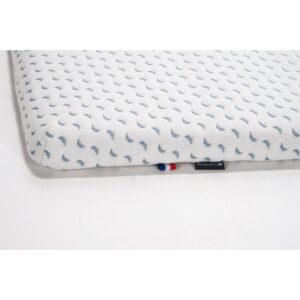 Matelas de voyage pliant Ocean Friendly Blanc/Bleu 60 x 120 cm Candide Produits