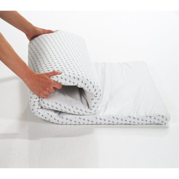 Matelas de voyage pliant Ocean Friendly Blanc/Bleu 60 x 120 cm Candide Produits