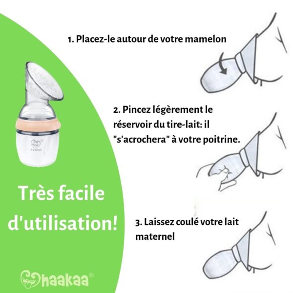 Recueil-Lait + Biberon 160ml Haaka Produits