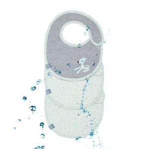 Lot 3 bavoirs petit éponge imperméable Lela Produits