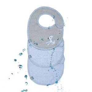 Lot 3 bavoirs petit éponge imperméable Lela Produits