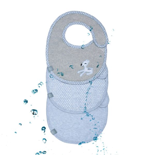 Lot 3 bavoirs petit éponge imperméable Lela Produits