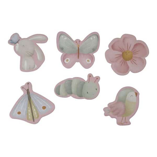 6 in 1 Puzzles de Formes Flowers & Butterflies Little dutch Produits