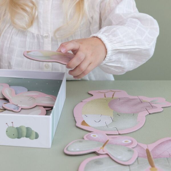 6 in 1 Puzzles de Formes Flowers & Butterflies Little dutch Produits