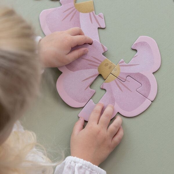 6 in 1 Puzzles de Formes Flowers & Butterflies Little dutch Produits