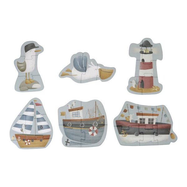 6 in 1 Puzzles de Formes Sailors Bay Little dutch Produits