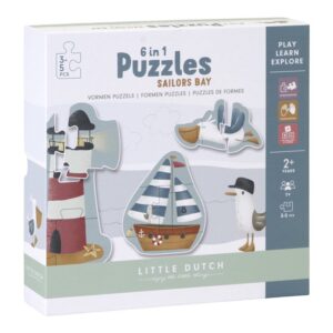6 in 1 Puzzles de Formes Sailors Bay Little dutch Produits