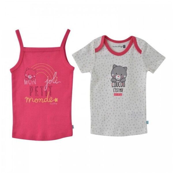 Lot de 2 maillots de corps fille Ellonie Produits