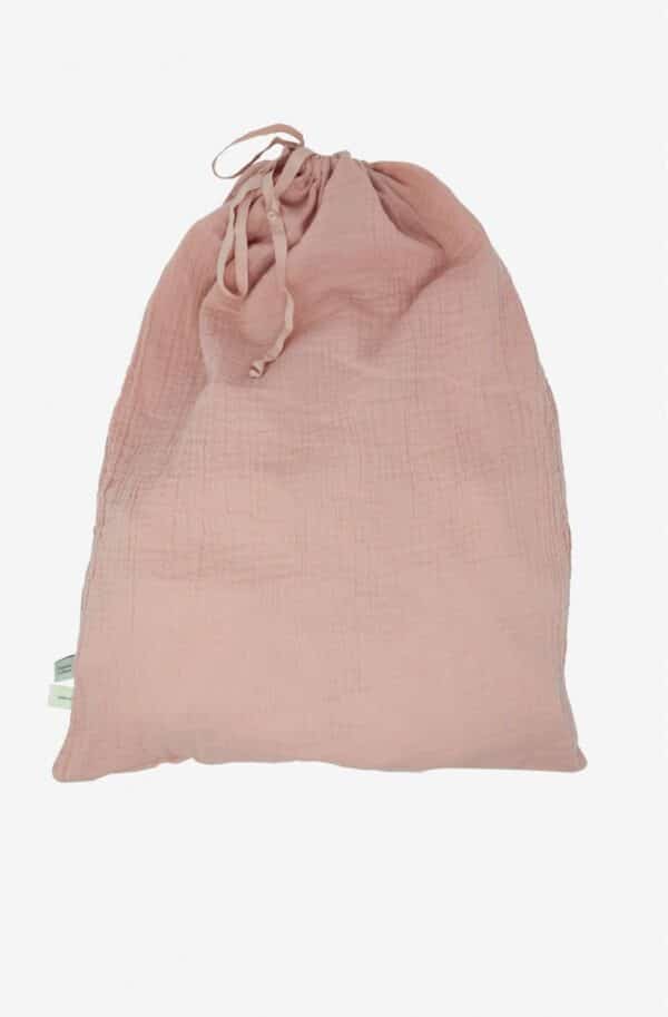 Gigoteuse en coton bio froissé rose poudré 6-18m Kadolis Produits