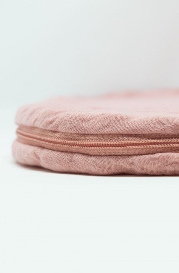Gigoteuse en coton bio froissé rose poudré 6-18m Kadolis Produits