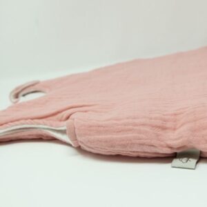 Gigoteuse en coton bio froissé rose poudré 6-18m Kadolis Produits