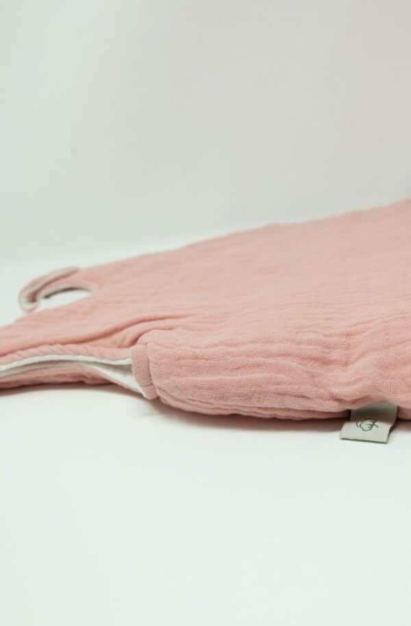 Gigoteuse en coton bio froissé rose poudré 6-18m Kadolis Produits
